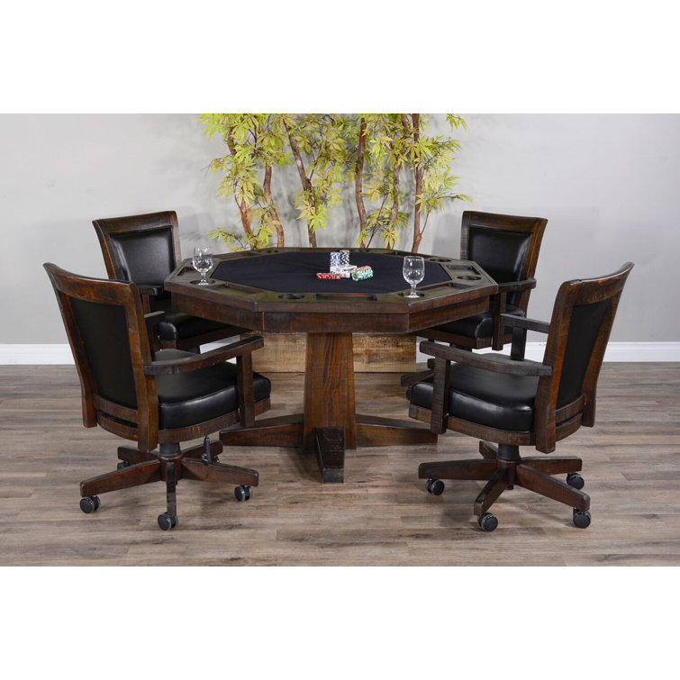 8 Person Poker Table With Chairs Eleanore Decor Henry Decor 53" 8 - Player Poker Table with Chairs | Wayfair